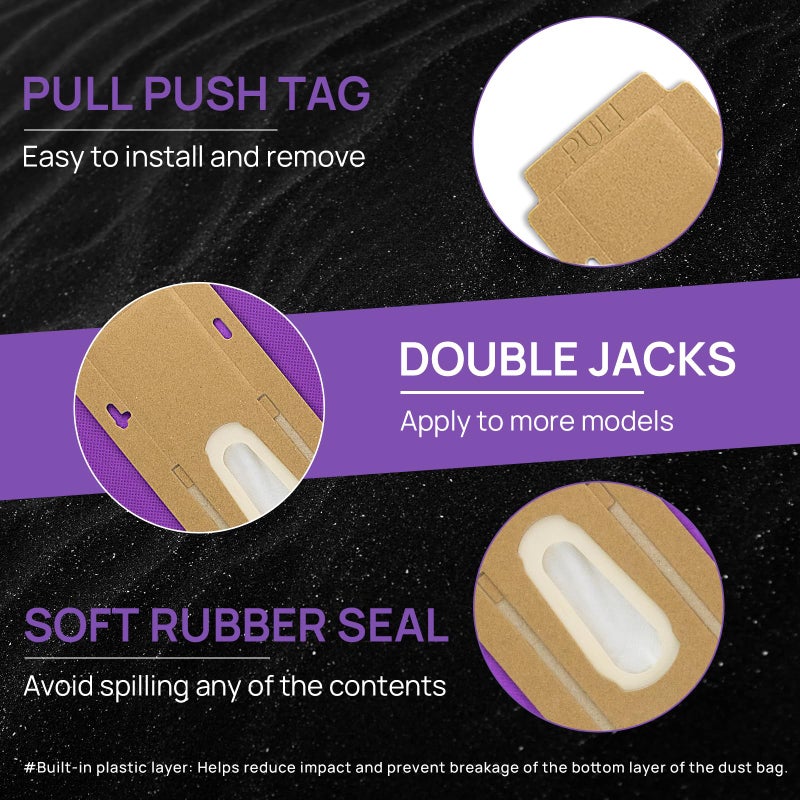 PETOX Type CC HEPA Upright Vacuum Cleaner Bags Replace Part AK1CC6H  Fit for All Oreck Elevate Models X3  X5  XL7  XL21  2000  3000  4000  8000  9000 series  6 Pack  Purple - Image 4